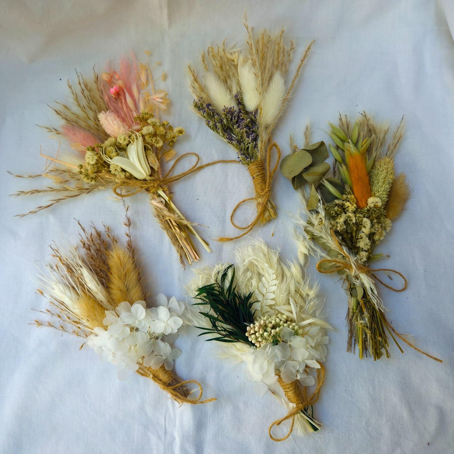 Mini Dried Flower Wedding Favours – Rustic Table Decor, Wedding Favour, Wedding Table Decor