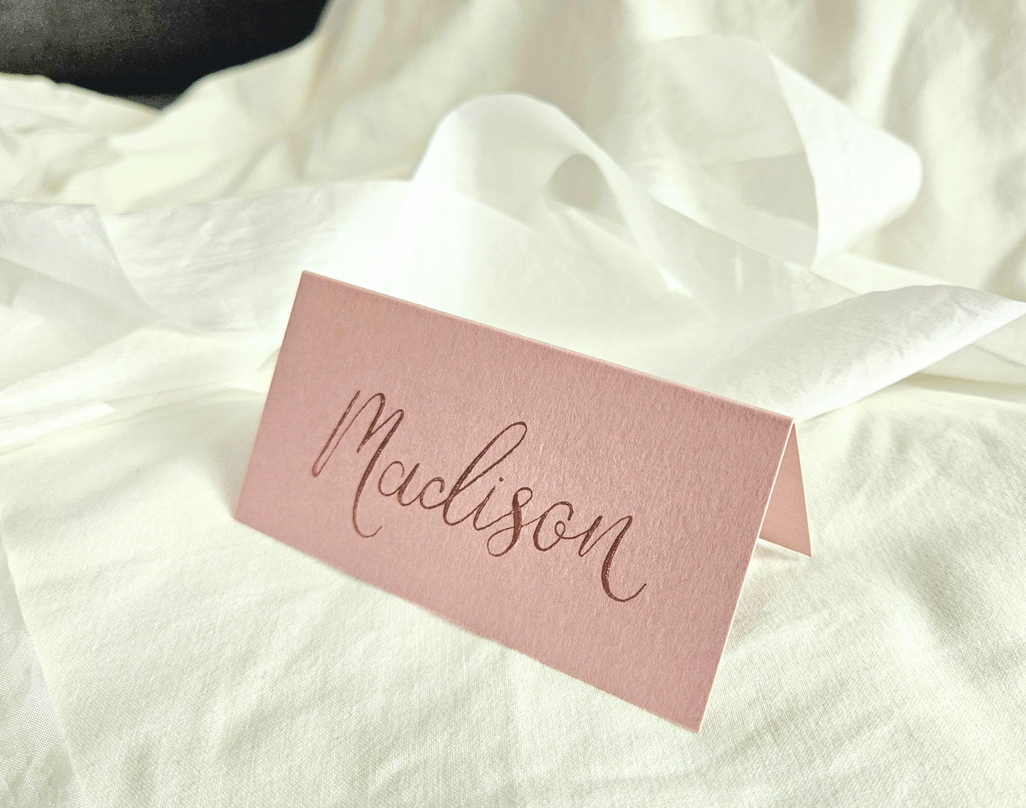 Dusty Pink Place Cards | Pink Wedding Place Names | Handwritten Calligraphy Place Settings | Wedding Table Decor | Place Settings