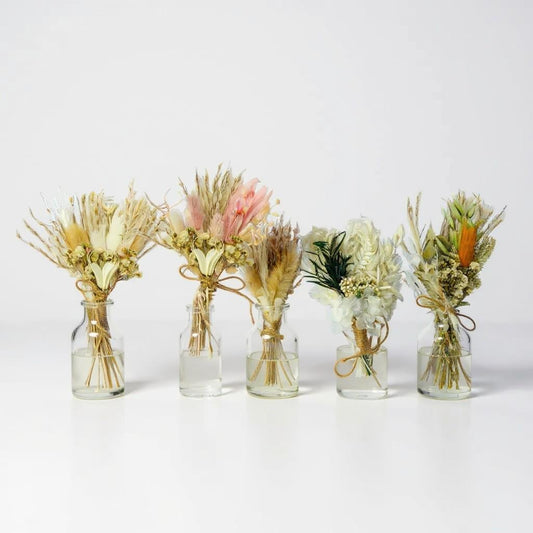 Mini Dried Flower Wedding Favours – Rustic Table Decor, Wedding Favour, Wedding Table Decor